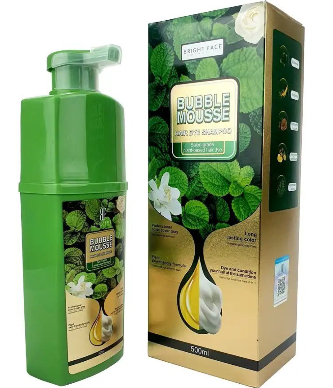 شامپو رنگ مو برایت فیس Bubble Mousse